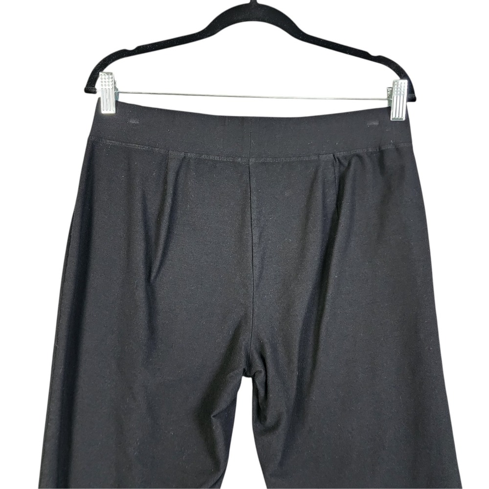 Eileen Fisher Womens Black Stretch Jersey Cropped Pants Straight Leg Size Medium - Picture 4 of 13